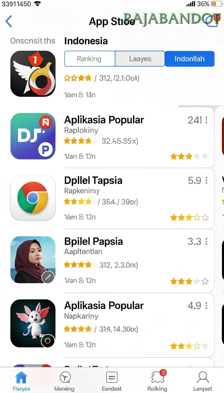 Cuplikan layar ZS999 — menu navigasi