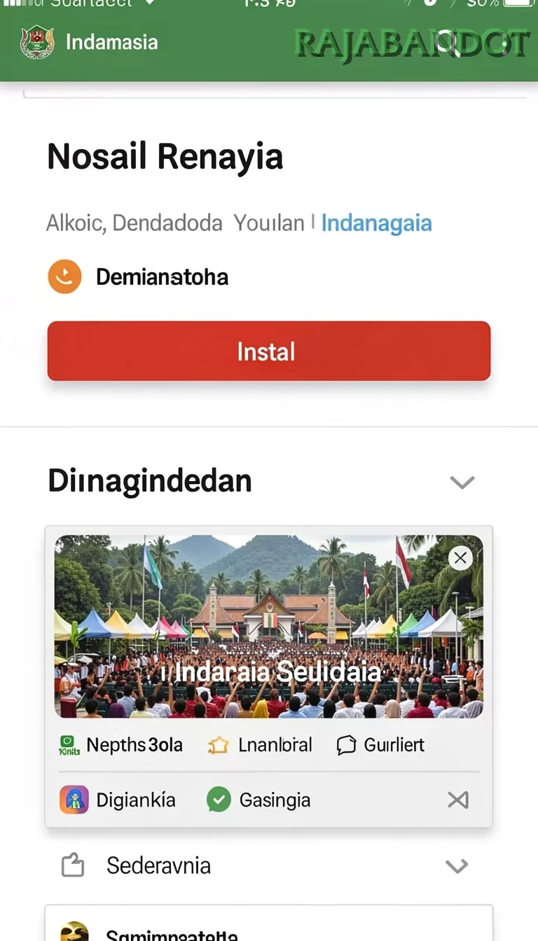 Cuplikan layar JVS88 — menu navigasi