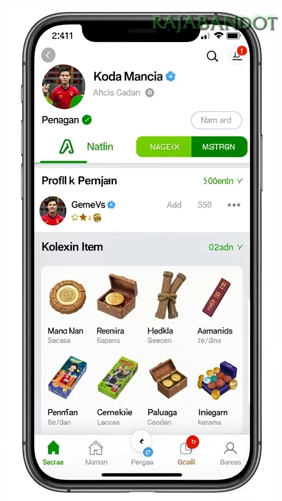 Cuplikan layar BIGBET78 — pengaturan akun