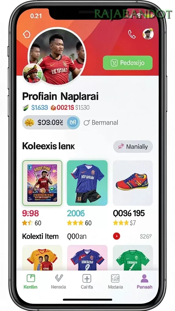Cuplikan layar EVENTS — menu navigasi